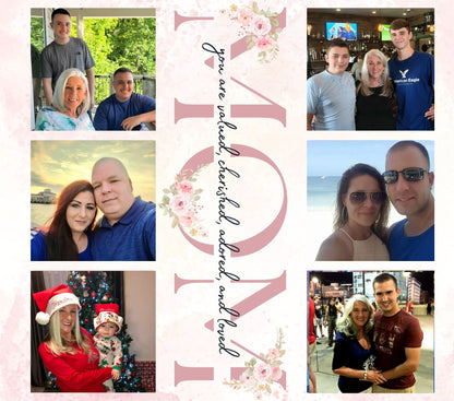 Personalized 20 oz Photo Tumbler for Mom -Pink